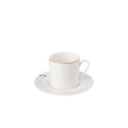 Mirage Mirror - linea Athena - tazza the con piatto (set da 6 pezzi) - Porcellana - Royal Porcelain